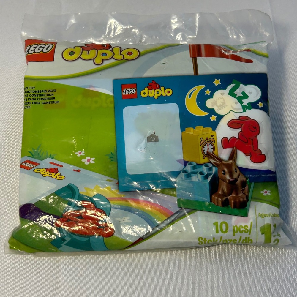 LEGO DUPLO My First Bricks Bunny Rabbit Clock Building Blocks 10 Pieces